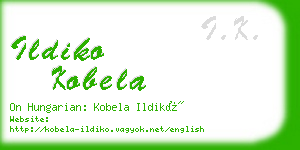 ildiko kobela business card